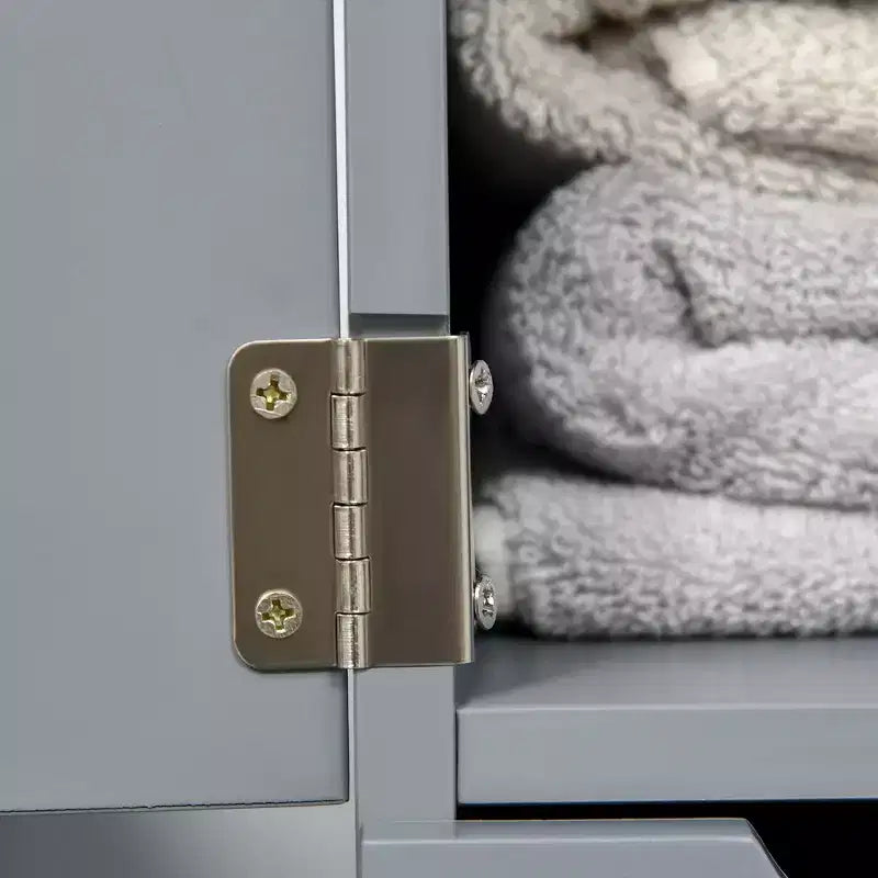 HOMCOM Mobiletto Alto da Bagno 137 cm, Armadio da Terra con 2 Ripiani e Cassetti, Organizer Verticale Salvaspazio