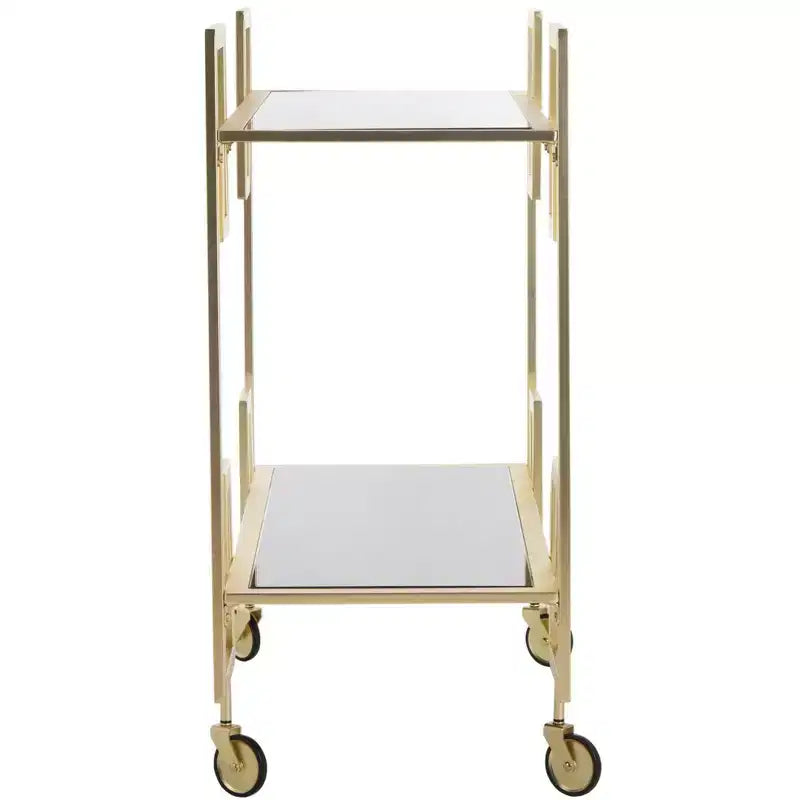 Carrello Bar a 2 Piani Eliza - BCT8005A - Ottone/Vetro - Safavieh