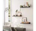 SONGMICS Wall Shelves Set of 3 Wooden Floating Shelves
