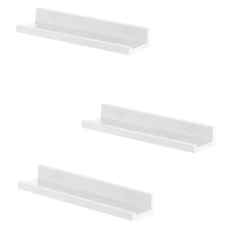 SONGMICS Mensole a Muro Set di 3 Mensole Fluttuanti in Legno