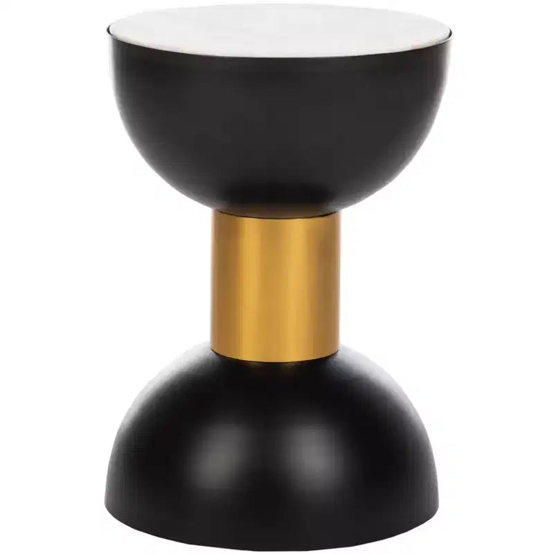 Zephyr Round Accent Table - ACC3212 - White/Black - Safavieh
