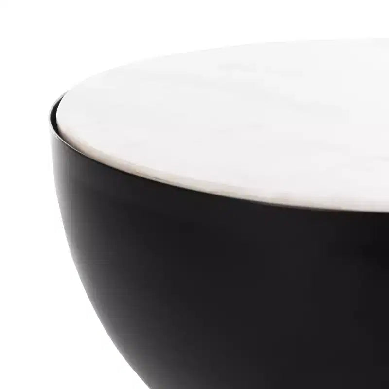 Tavolino rotondo d'appoggio Zephyr - ACC3212 - Bianco/Nero - Safavieh