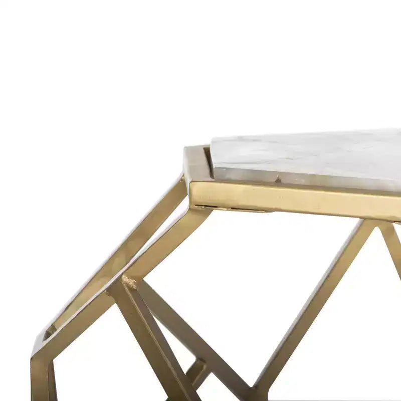 Tavolino d'appoggio geometrico Ava - ACC3700A - Multicolore/Oro - Safavieh