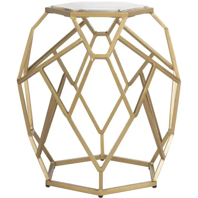 Tavolino d'appoggio geometrico Ava - ACC3700A - Multicolore/Oro - Safavieh