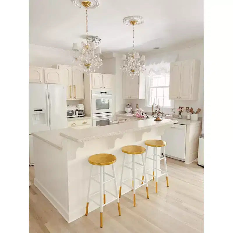 Sgabello da bar Emery con foglia d'oro immersa - FOX3230 - Safavieh Couture