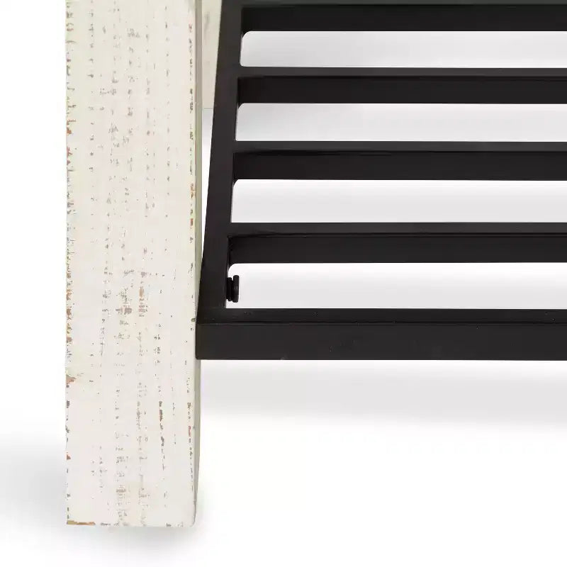 Panca Rettangolare in Legno Kate and Laurel Jeran, 36x14x20, Bianco
