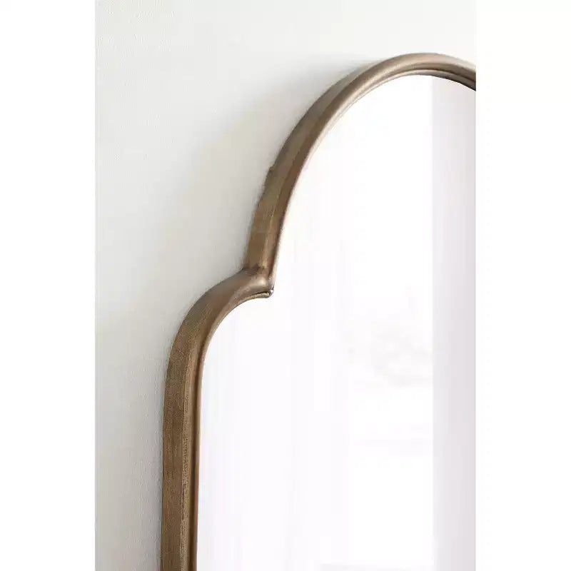 Specchio ad arco in metallo Arthell Kate and Laurel, 24x36, oro