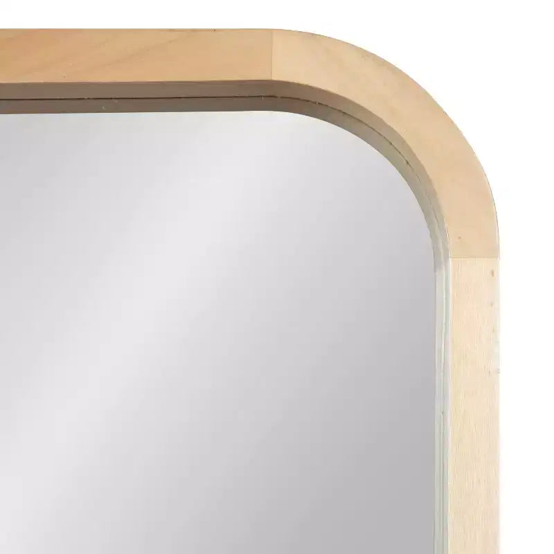Specchio rettangolare con angoli arrotondati Kate and Laurel Hutton con cornice in legno