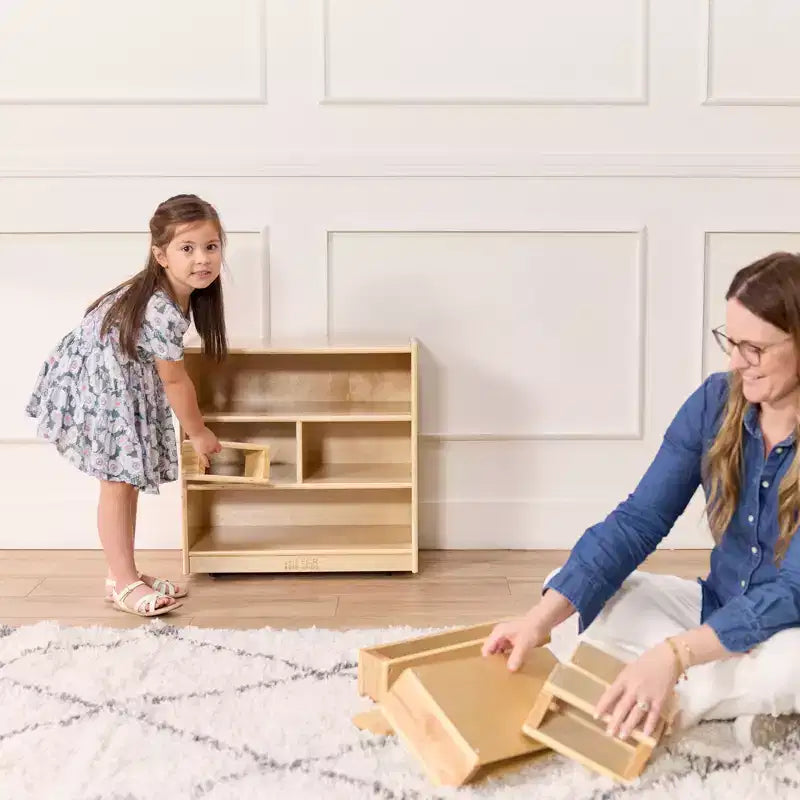 ECR4Kids Mobile Building Block Storage Cabinet, piccolo, Arredamento per la classe