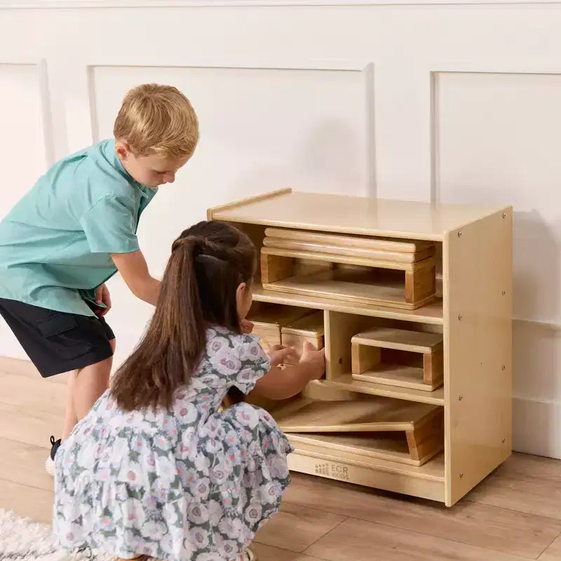 ECR4Kids Mobile Building Block Storage Cabinet, piccolo, Arredamento per la classe