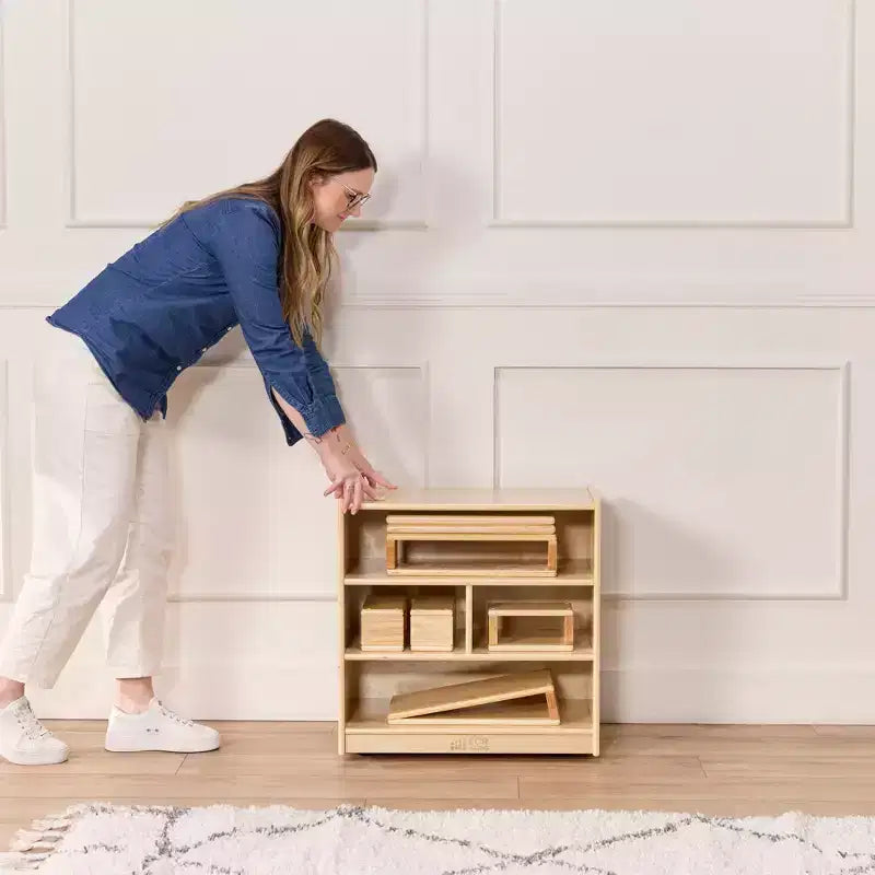 ECR4Kids Mobile Building Block Storage Cabinet, piccolo, Arredamento per la classe