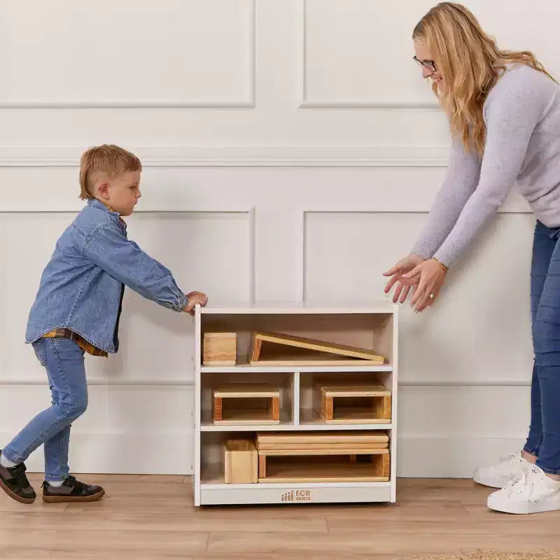 ECR4Kids Mobile Building Block Storage Cabinet, piccolo, Arredamento per la classe