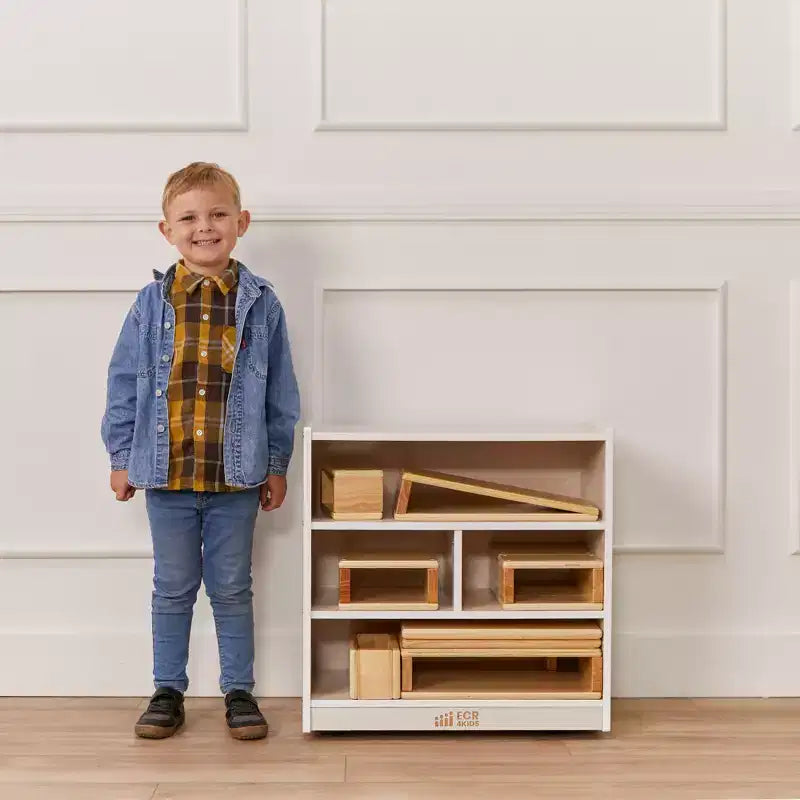 ECR4Kids Mobile Building Block Storage Cabinet, piccolo, Arredamento per la classe