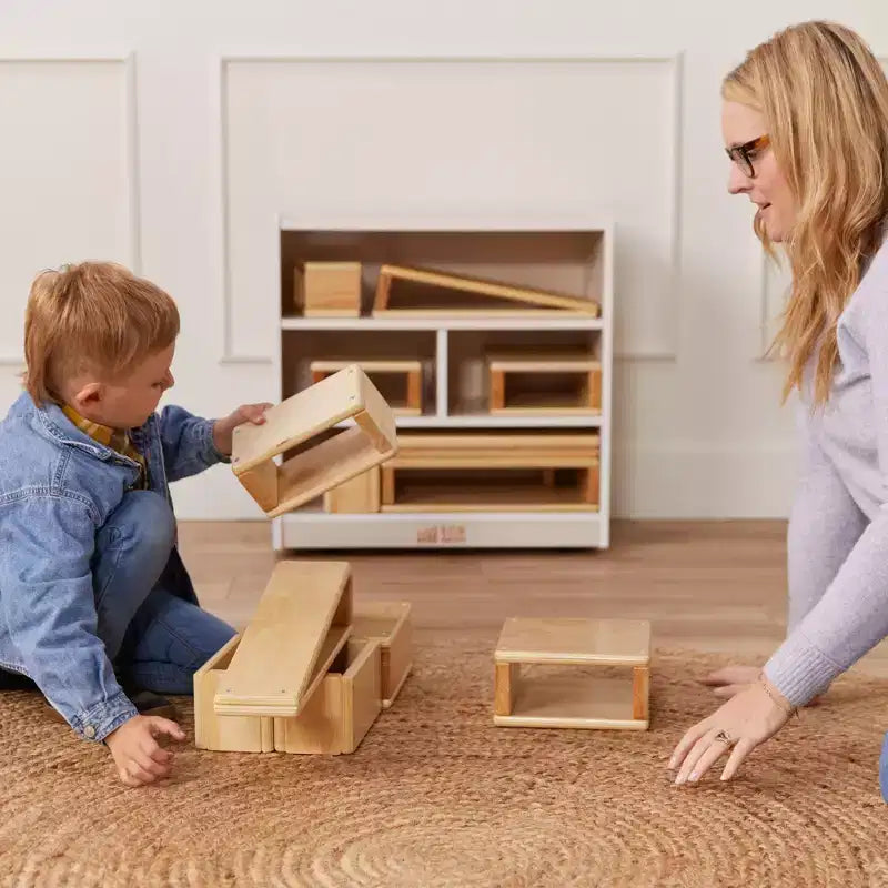 ECR4Kids Mobile Building Block Storage Cabinet, piccolo, Arredamento per la classe