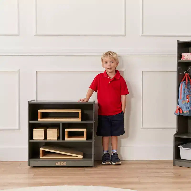 ECR4Kids Mobile Building Block Storage Cabinet, piccolo, Arredamento per la classe