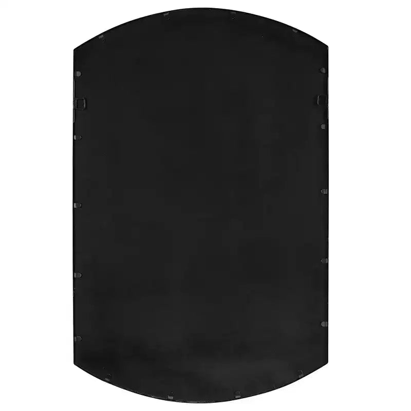 Specchio decorativo da parete Uttermost Vanity, moderno, smussato, con cornice in ferro satinato nero ricurvo, 61 cm di larghezza, per bagno, camera da letto, soggiorno
