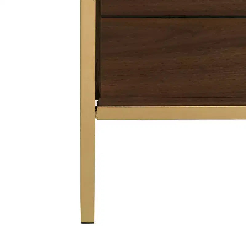 Etagere Mateo a 4 ripiani con 1 cassetto - ETG6205 - Oro/Noce - Safavieh