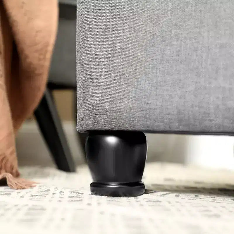 SONGMICS Panca Contenitore Pouf da Ingresso, Sgabello Poggiapiedi Contenitore con Portata di 150 kg, Gambe in Legno Massello