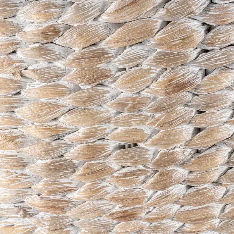 happimess Bhola 18 Tavolino contenitore in giacinto intrecciato a mano con coperchio a forma di clessidra