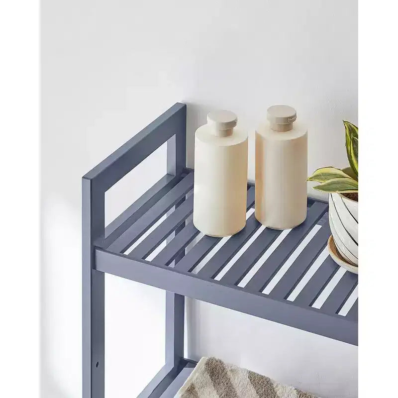 SONGMICS Scaffale sopra WC a 3 Ripiani, Mobiletto Bagno salvaspazio in Bambù