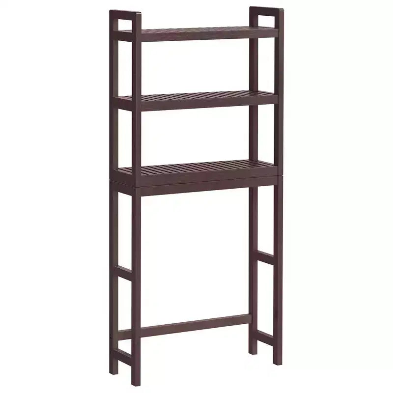 SONGMICS Scaffale sopra WC a 3 Ripiani, Mobiletto Bagno salvaspazio in Bambù