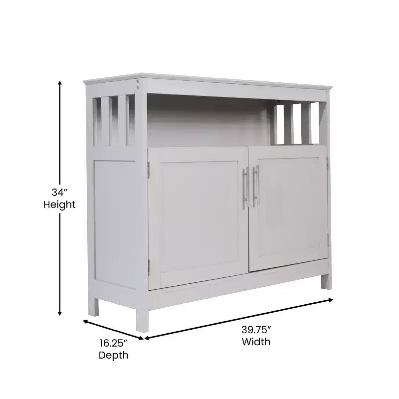 Merrick Lane Buffet e credenza con mobiletto e mensola superiore