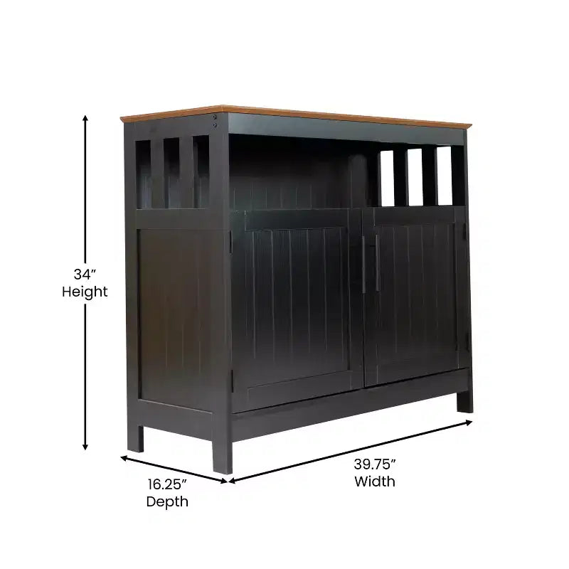 Merrick Lane Buffet e credenza con mobiletto e mensola superiore