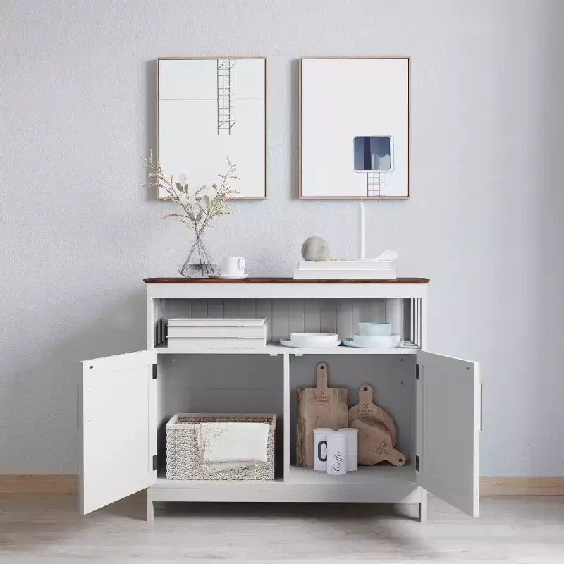 Merrick Lane Buffet e credenza con mobiletto e mensola superiore