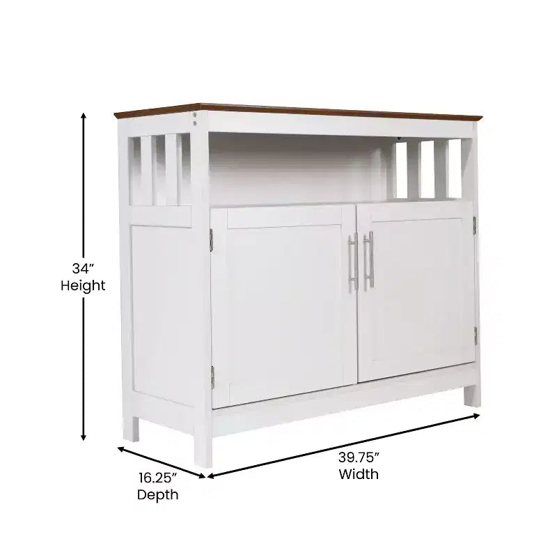 Merrick Lane Buffet e credenza con mobiletto e mensola superiore