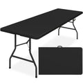 Best Choice Products Tavolo Pieghevole in Plastica da 2,4m, Portatile per Interni ed Esterni Resistente con Maniglia, Blocco per Picnic