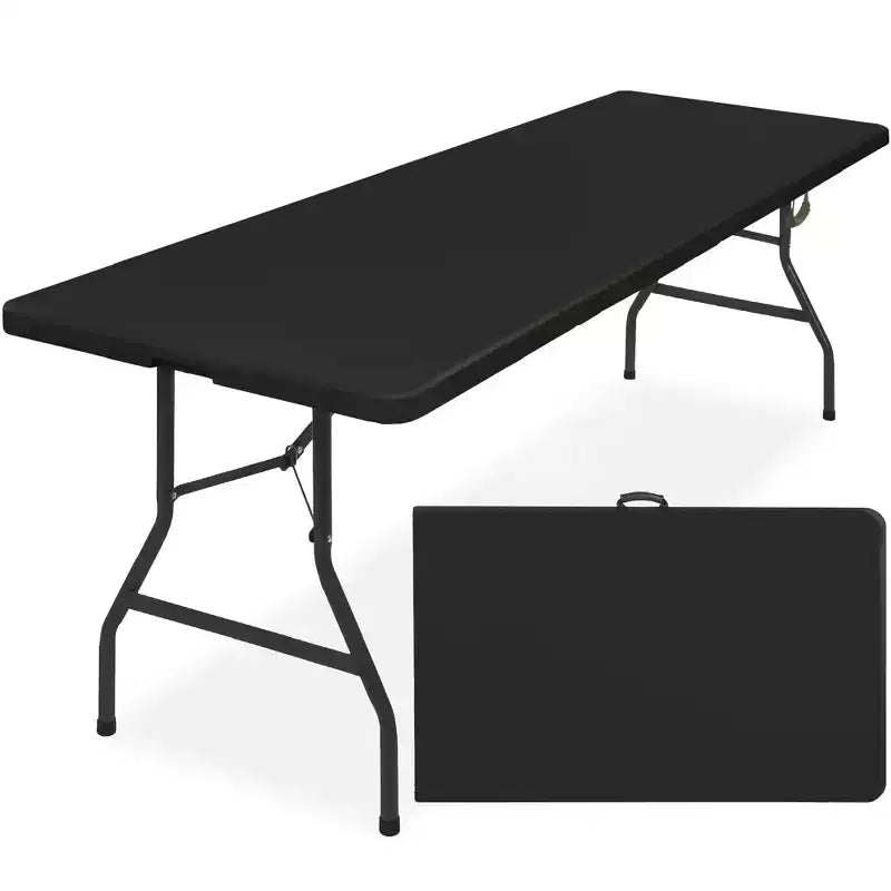Best Choice Products Tavolo Pieghevole in Plastica da 2,4m, Portatile per Interni ed Esterni Resistente con Maniglia, Blocco per Picnic