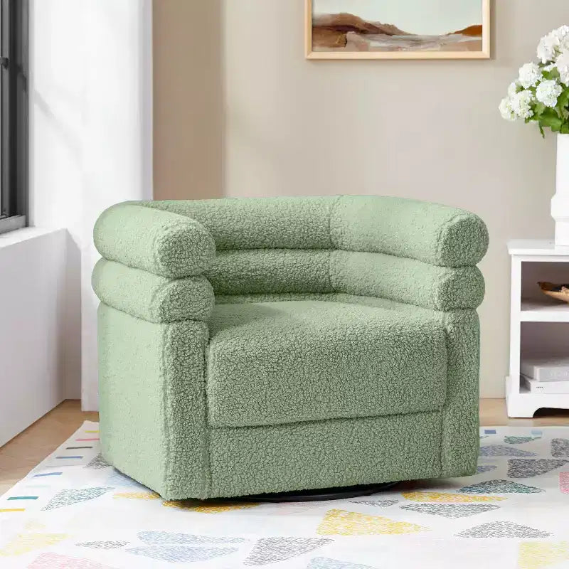 Poltrona girevole moderna Arturo con un cuscino|ART OF LIVING DESIGNS-SAGE