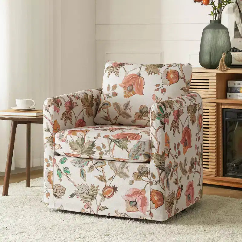 Poltrona girevole Cedric moderna sfoderabile|HULALA HOME