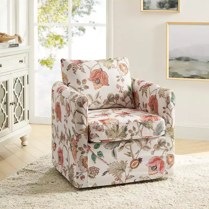 Poltrona girevole Cedric moderna sfoderabile|HULALA HOME