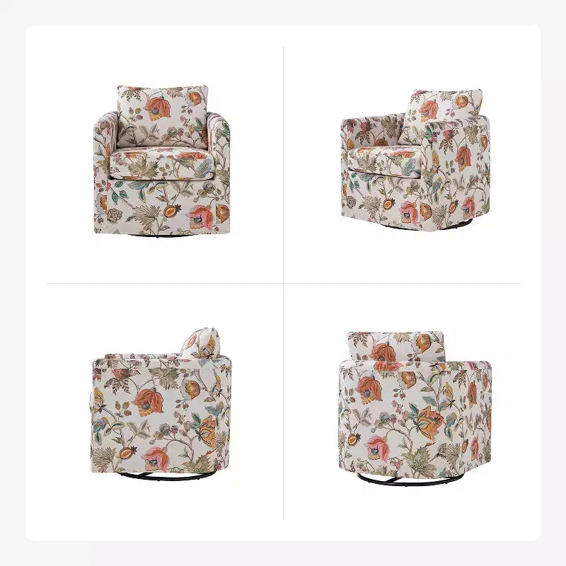 Poltrona girevole Cedric moderna sfoderabile|HULALA HOME