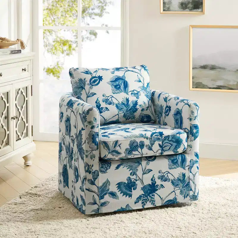 Poltrona girevole Cedric moderna sfoderabile|HULALA HOME