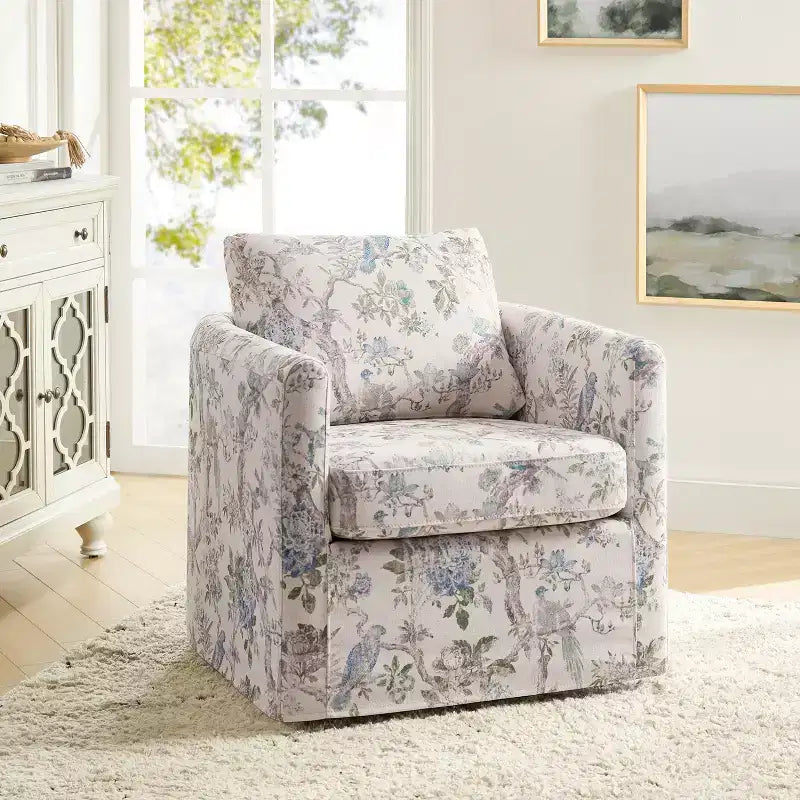 Poltrona girevole Cedric moderna sfoderabile|HULALA HOME