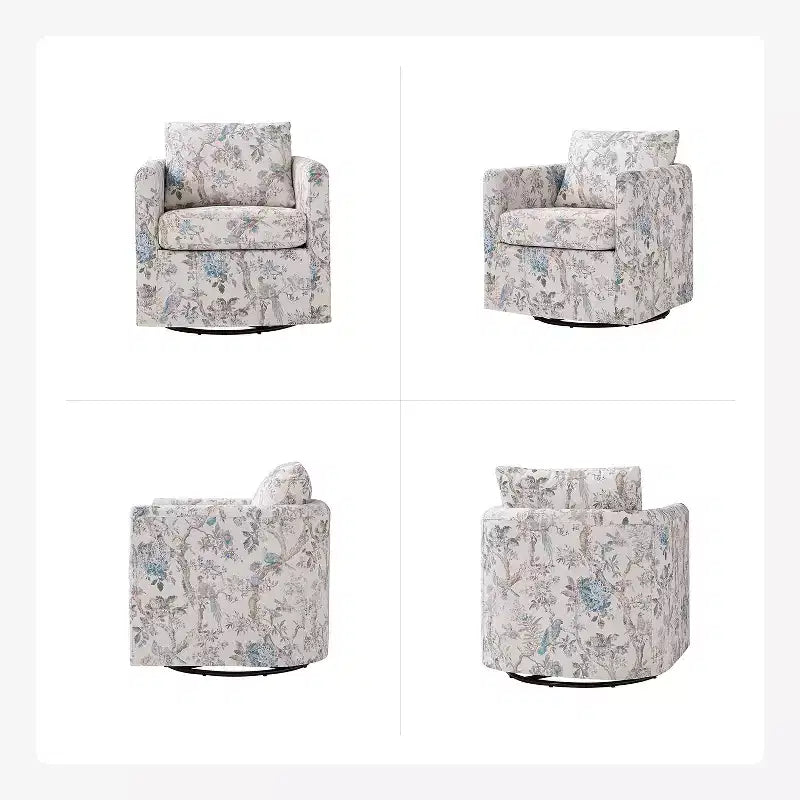 Poltrona girevole Cedric moderna sfoderabile|HULALA HOME
