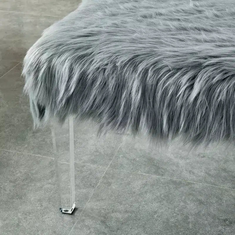 Panca 42" Korbin in finta pelliccia effetto glamour - HOMES: Inside + Out
