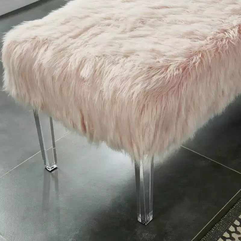 Panca 42" Korbin in finta pelliccia effetto glamour - HOMES: Inside + Out