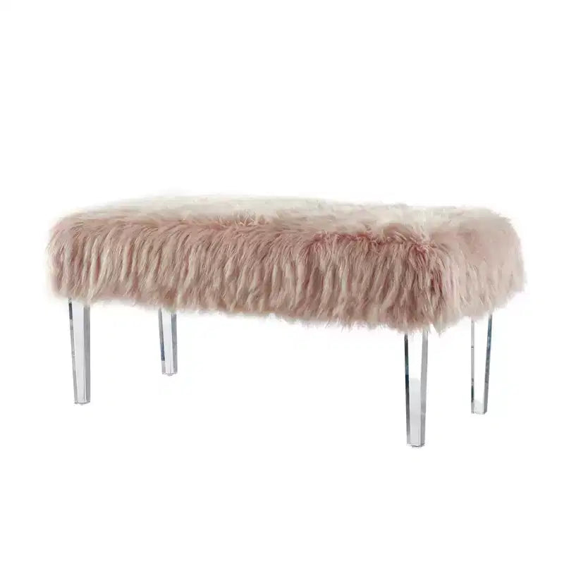 Panca 42" Korbin in finta pelliccia effetto glamour - HOMES: Inside + Out