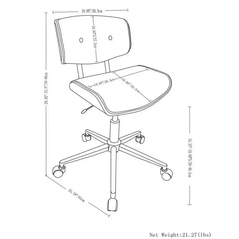 Sedia da ufficio Perry Bentwood - WyndenHall