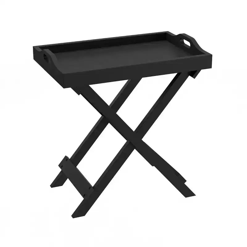 Tavolino pieghevole Hasting Home - Tavolino moderno portatile in legno con vassoio superiore rimovibile