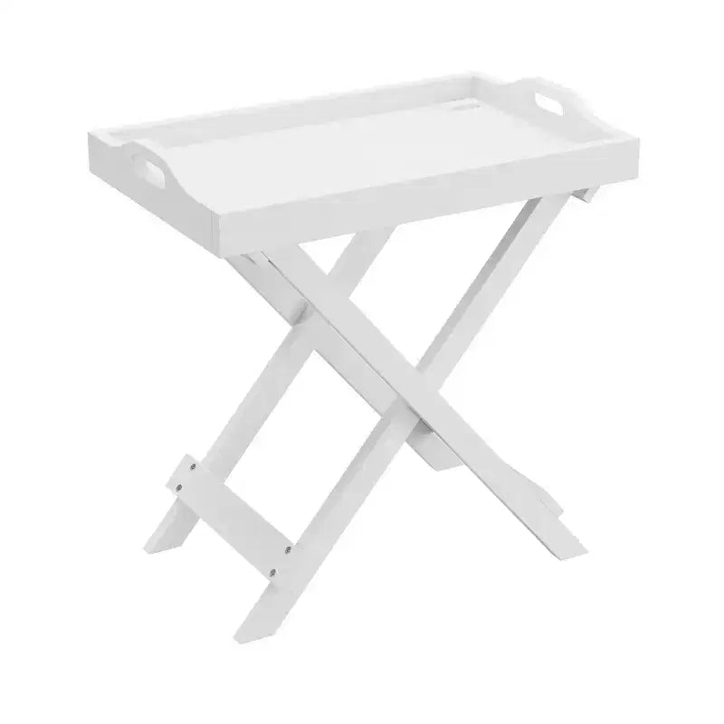 Tavolino pieghevole Hasting Home - Tavolino moderno portatile in legno con vassoio superiore rimovibile