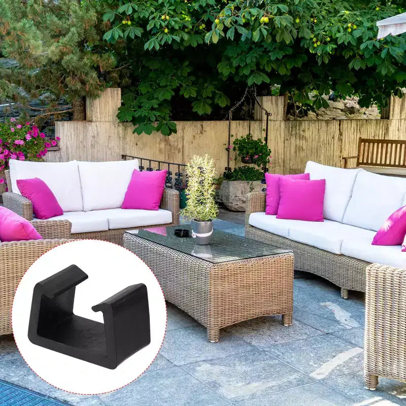 Unique Bargains Clip Fissaggio Sedia in Vimini per Esterni Connettore Fisso Nero