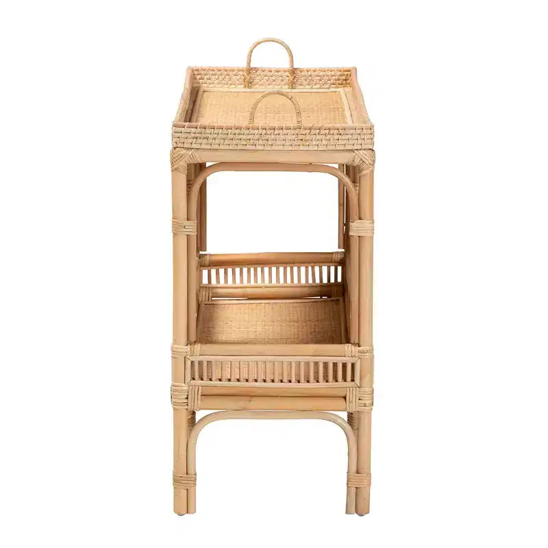 Consolle in rattan naturale bali & pari Lombok, stile bohémien moderno, colore marrone