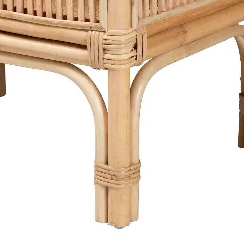 Consolle in rattan naturale bali & pari Lombok, stile bohémien moderno, colore marrone