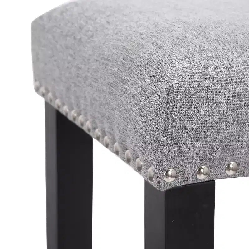 WestinTrends Sgabello da bar con sedile imbottito a sella da 29 pollici (set da 2), nero/grigio