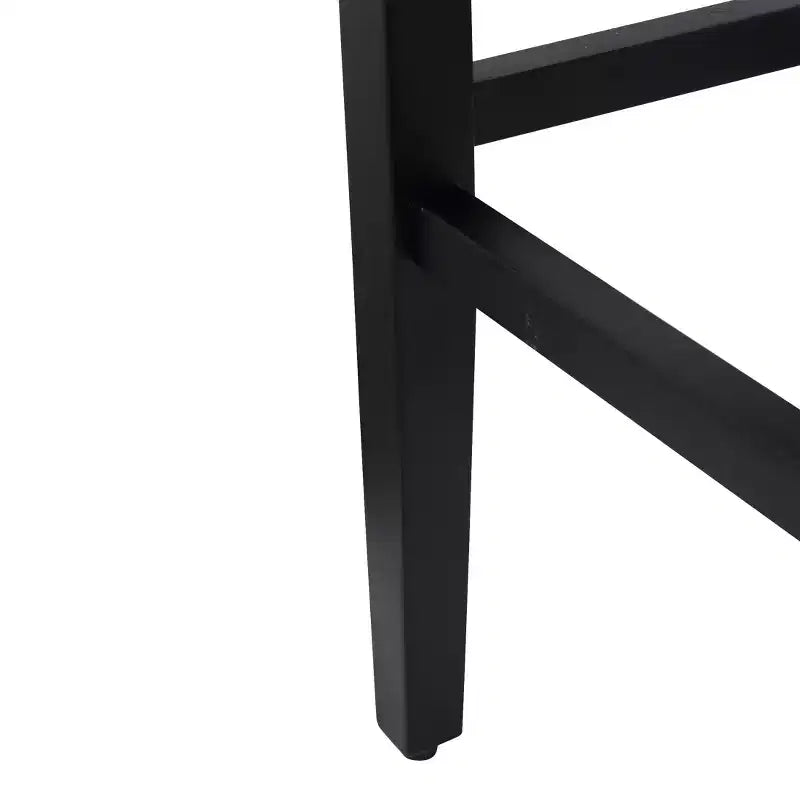 WestinTrends Sgabello da bar con sedile imbottito a sella da 29 pollici (set da 2), nero/grigio