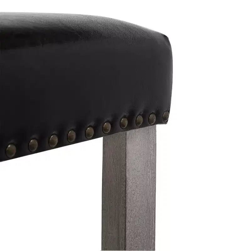 WestinTrends Sgabello da Bar Imbottito, con Seduta a Sella, 29", Grigio Antico/Nero (Set di 2)